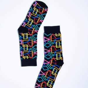 Multi-Coloured Shapes Socks