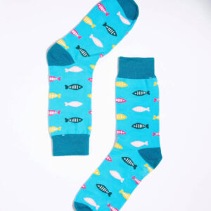 Blue Fish Socks