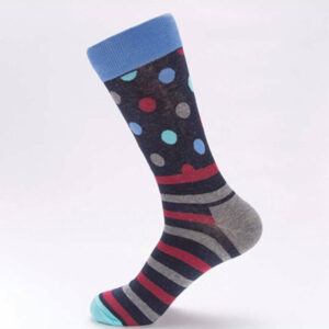 Grey/Multi Spots & Stripes Socks