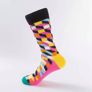 Multi-Colour 3D Cube Socks