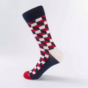 Black/Red 3D Cube Socks